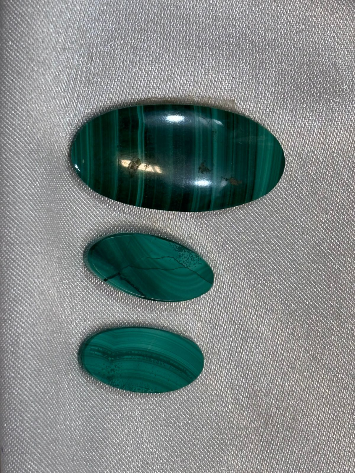 Malaquita Verde Óvalo Alargado