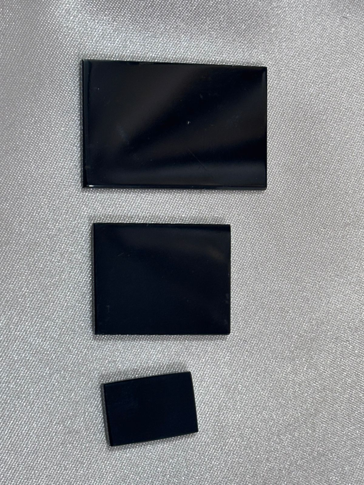 Ónix negro rectangular liso