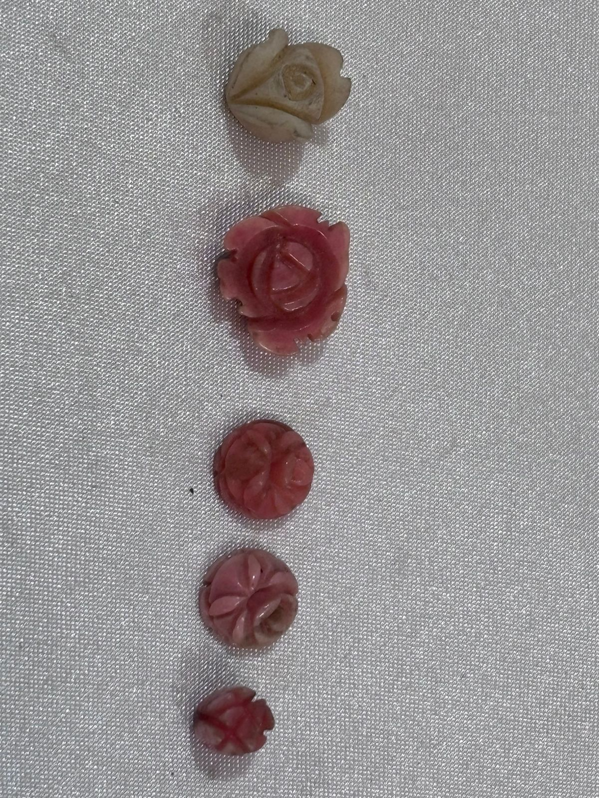 Rosa tallada en concha o coral
